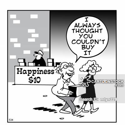 Happiness for sale - "I always thought you couldn't buy it."
